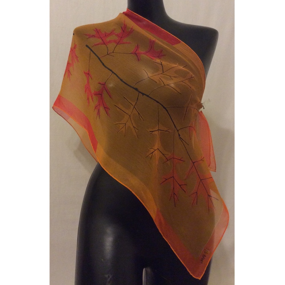 Vintage 60s Sheer Vera Neumann Ladybug Long Scarf